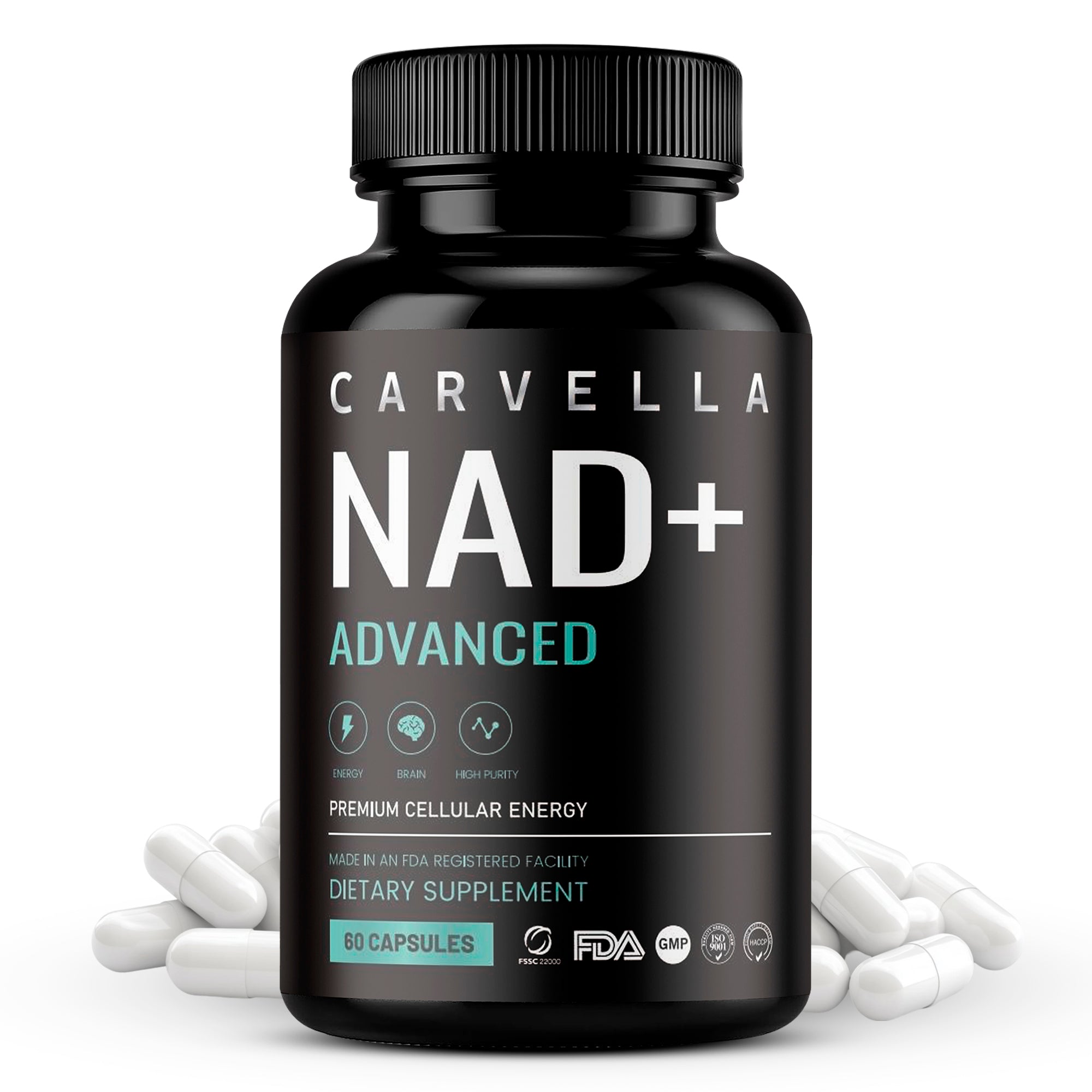CARVELLA™ NAD+ Advanced Daily Supplement – 60 Capsules