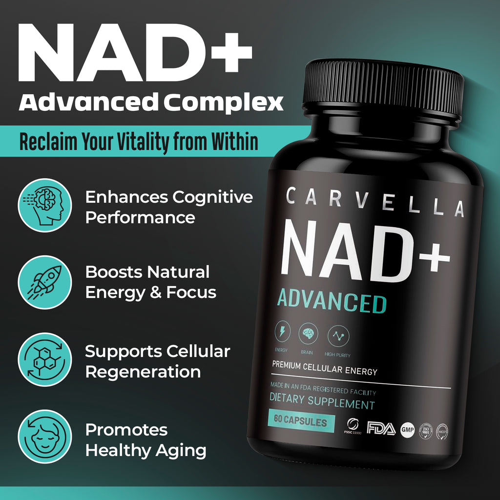 CARVELLA™ NAD+ Advanced Daily Supplement – 60 Capsules